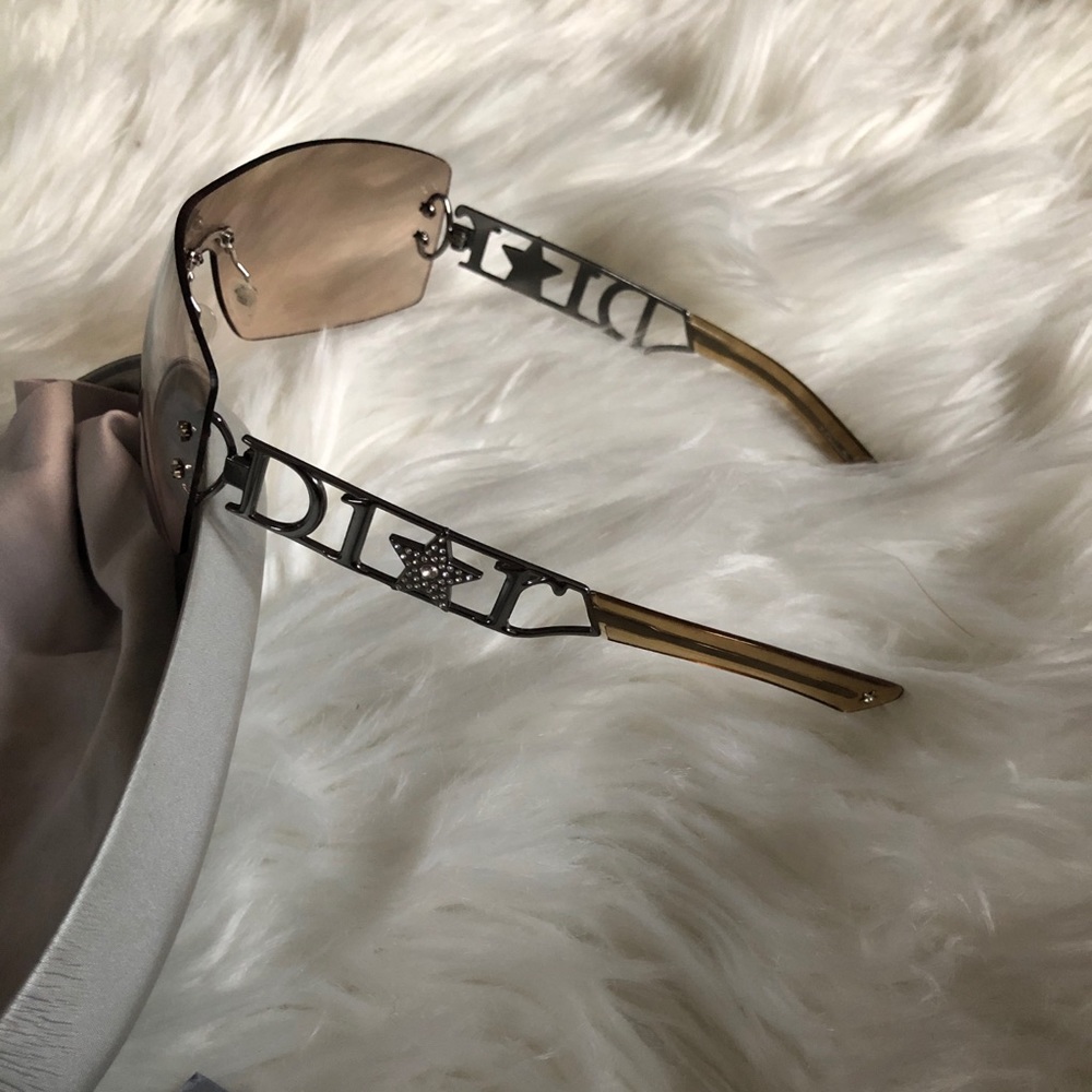 Dior Shield Sunglasses Silver/Light Brown